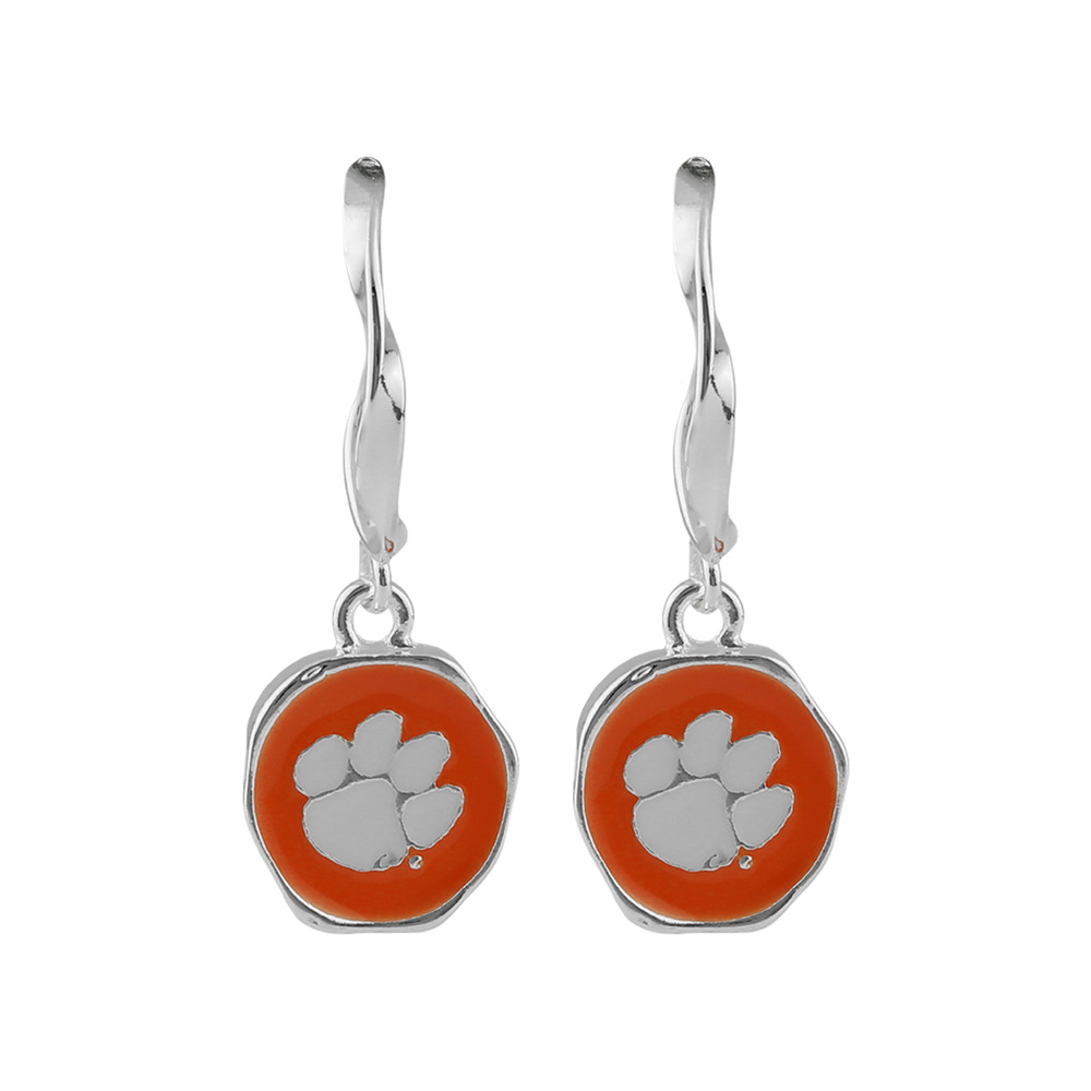 New Clemson Tigers Women's Easton Earrings, Silver Post, Stud Post, NCAA